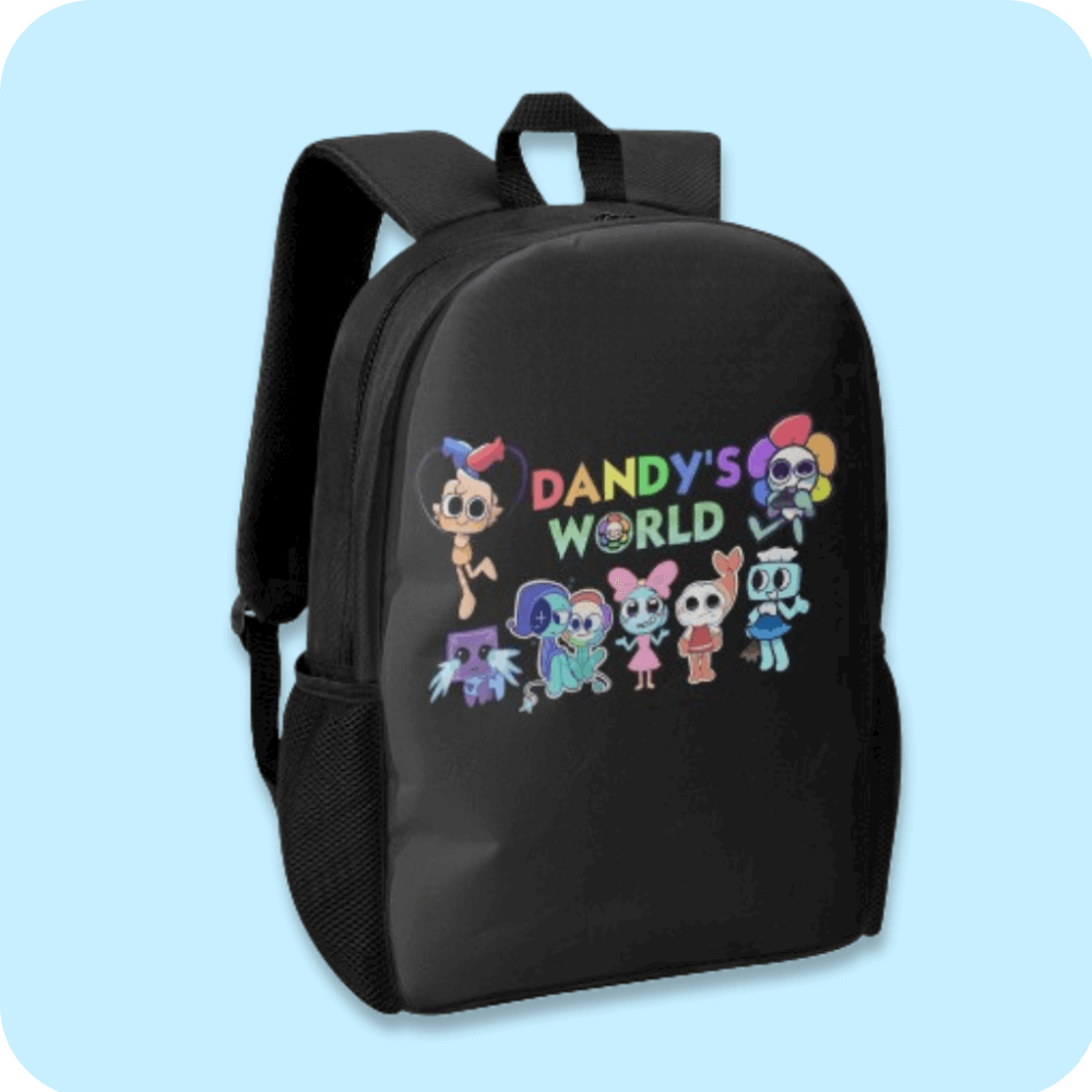 Sac à Dos Léger Imprimé Dandy's World - Grand Capacité, étanche, Idéal Pour école, Travail Et Voyage